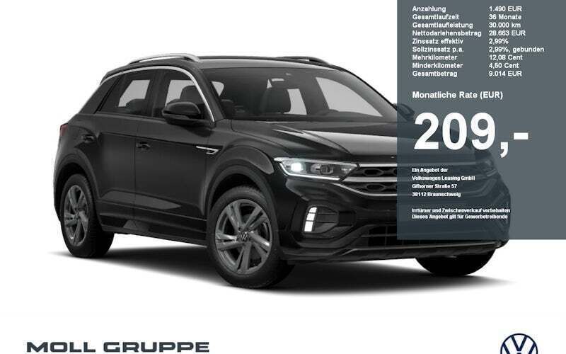 Schwarz Neu 2025 VW T-Roc R-line SUV | 39.999 € (Teuer) - Bild 1/2