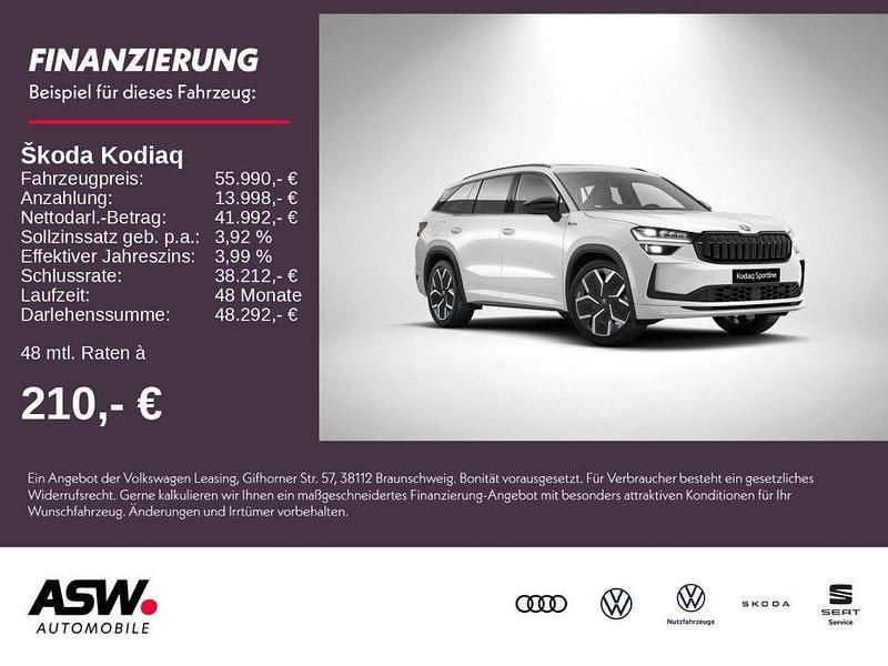 Weiß Neu 2025 Skoda Kodiaq SportLine SUV | 55.990 € (Etwas zu teuer) - Bild 1/4