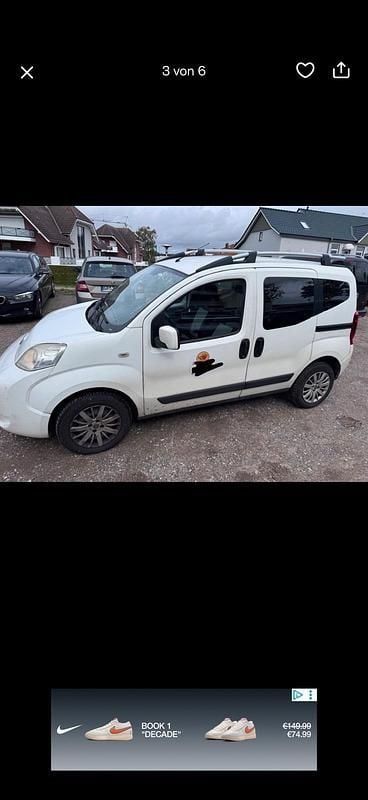 Weiß Gebraucht 2011 Fiat Qubo Trekking Van / Kleinbus | 2.550 € (Fairer Preis) - Bild 1/4