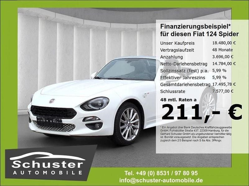 Weiß Gebraucht 2017 Fiat 124 Spider Lusso Cabrio | 18.480 € (Fairer Preis) - Bild 1/4
