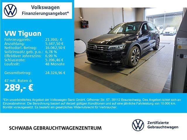 Schwarz Gebraucht 2019 VW Tiguan Highline SUV | 21.390 € (Superpreis) - Bild 1/4