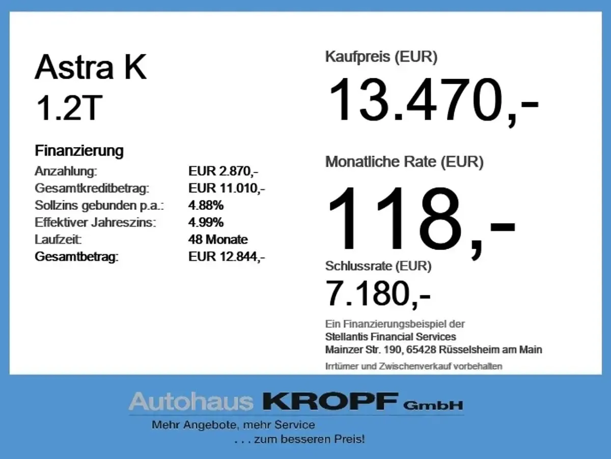 Używany Opel Astra 110 KM (80 kW) 2021 Niebieski Sedan/Limuzyna