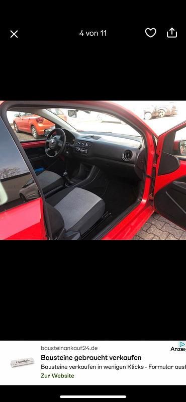 Gebraucht Skoda Citigo 60 PS (44 kW) 2012 Rot Kleinwagen