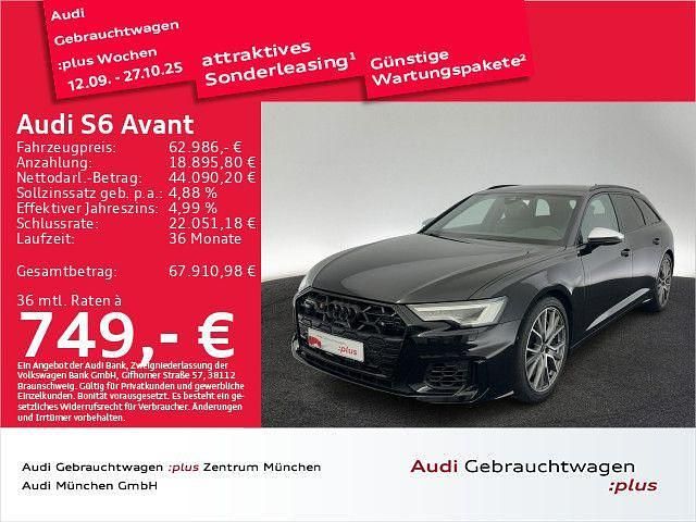 Mythosschwarz metallic Gebraucht 2024 Audi S6 Ambiente Kombi | 62.986 € (Superpreis) - Bild 1/2