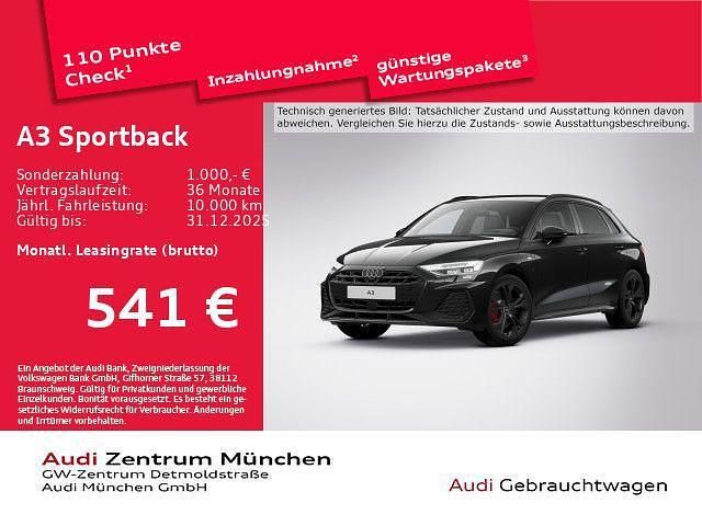 Schwarz Gebraucht 2025 Audi A3 Sportback e-tron S-Line Kleinwagen | 47.993 € - Bild 1/2