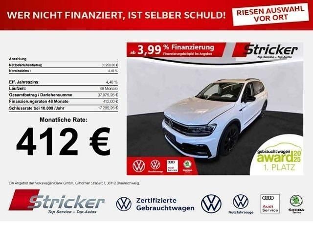 Pure white Gebraucht 2021 VW Tiguan Allspace R-line SUV | 31.950 € (Fairer Preis) - Bild 1/3