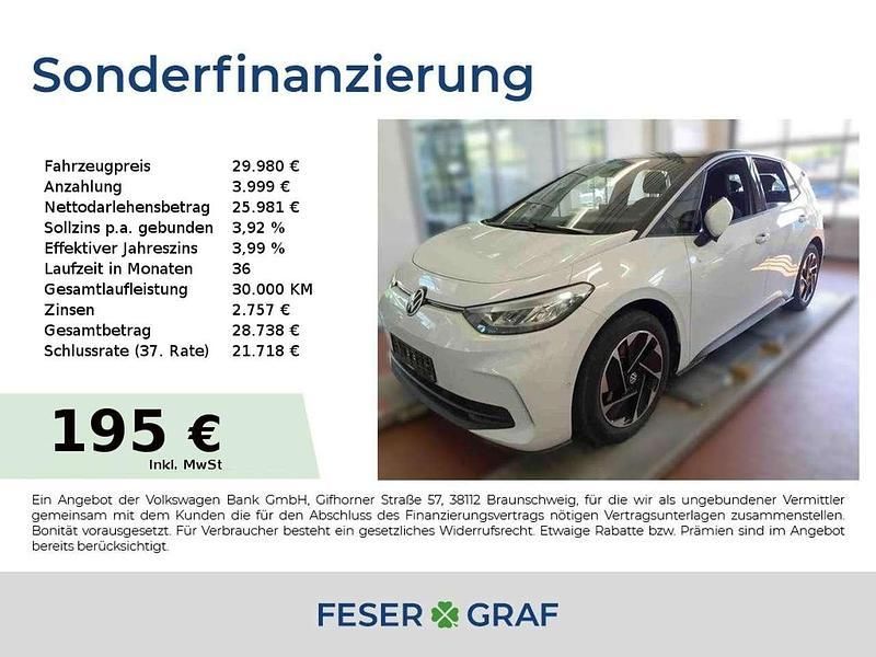 Gletscherweiß metallic Gebraucht 2024 VW ID.3 Pro Kleinwagen | 29.980 € (Fairer Preis) - Bild 1/1