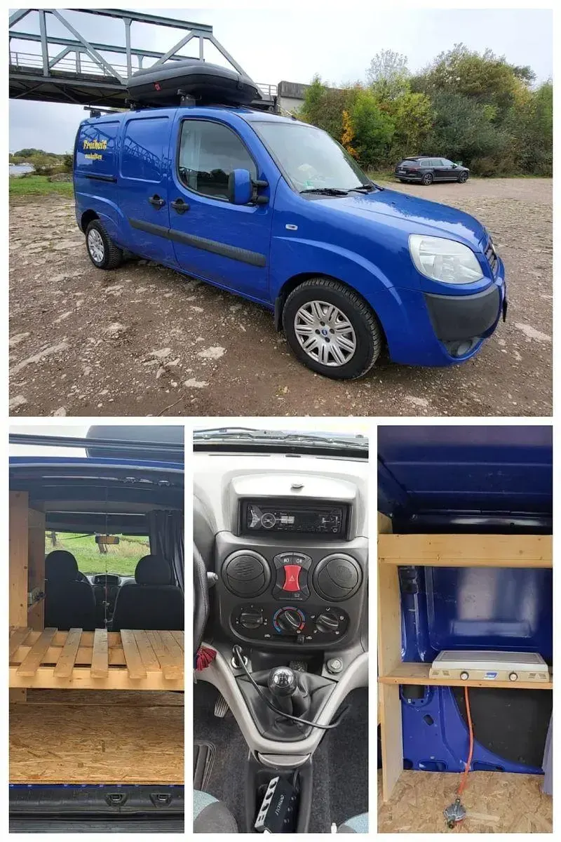 Gebraucht Fiat Doblò 101 PS (74 kW) 2006 Blau Van / Kleinbus