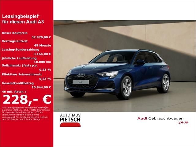 Usata Audi A3 Advanced 150 CV (110 kW) 2024 Blu Berlina