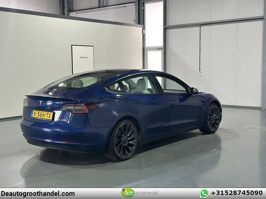 Brugt Tesla Model 3 Performance 339 kW (462 HK) 2021 Blå Sedan