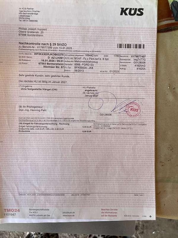 Gebraucht Ford B-MAX Titanium 105 PS (77 kW) 2013 Van / Kleinbus