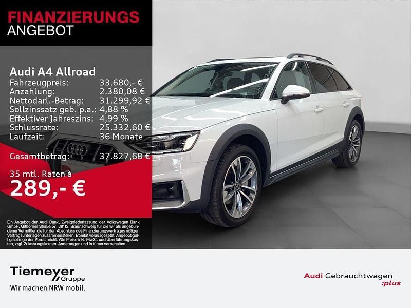 Gletscherweiß metallic Gebraucht 2022 Audi A4 Allroad Business Kombi | 33.680 € (Fairer Preis) - Bild 1/4