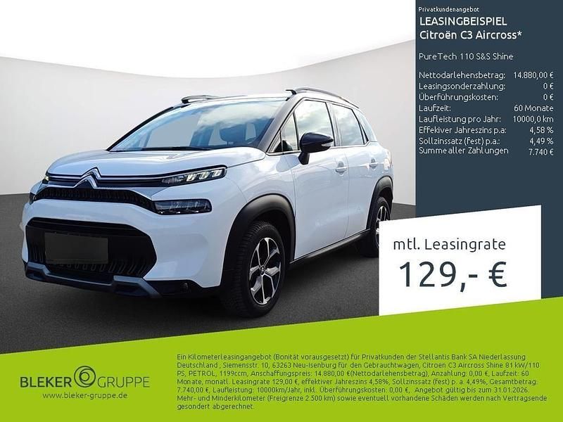 Weiß Gebraucht 2023 Citroën C3 Aircross Shine SUV | 14.880 € (Fairer Preis) - Bild 1/3