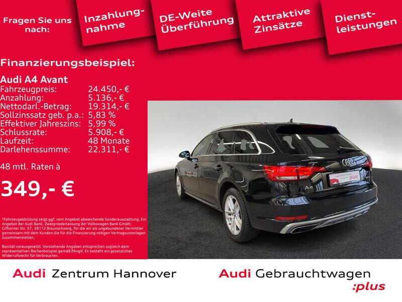 Gebraucht Audi A4 Sport 150 PS (110 kW) 2019 Mythosschwarz metallic Kombi