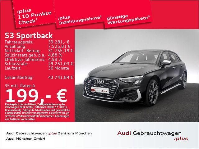 Mythosschwarz metallic Gebraucht 2024 Audi S3 Basis Limousine | 39.281 € (Fairer Preis) - Bild 1/2