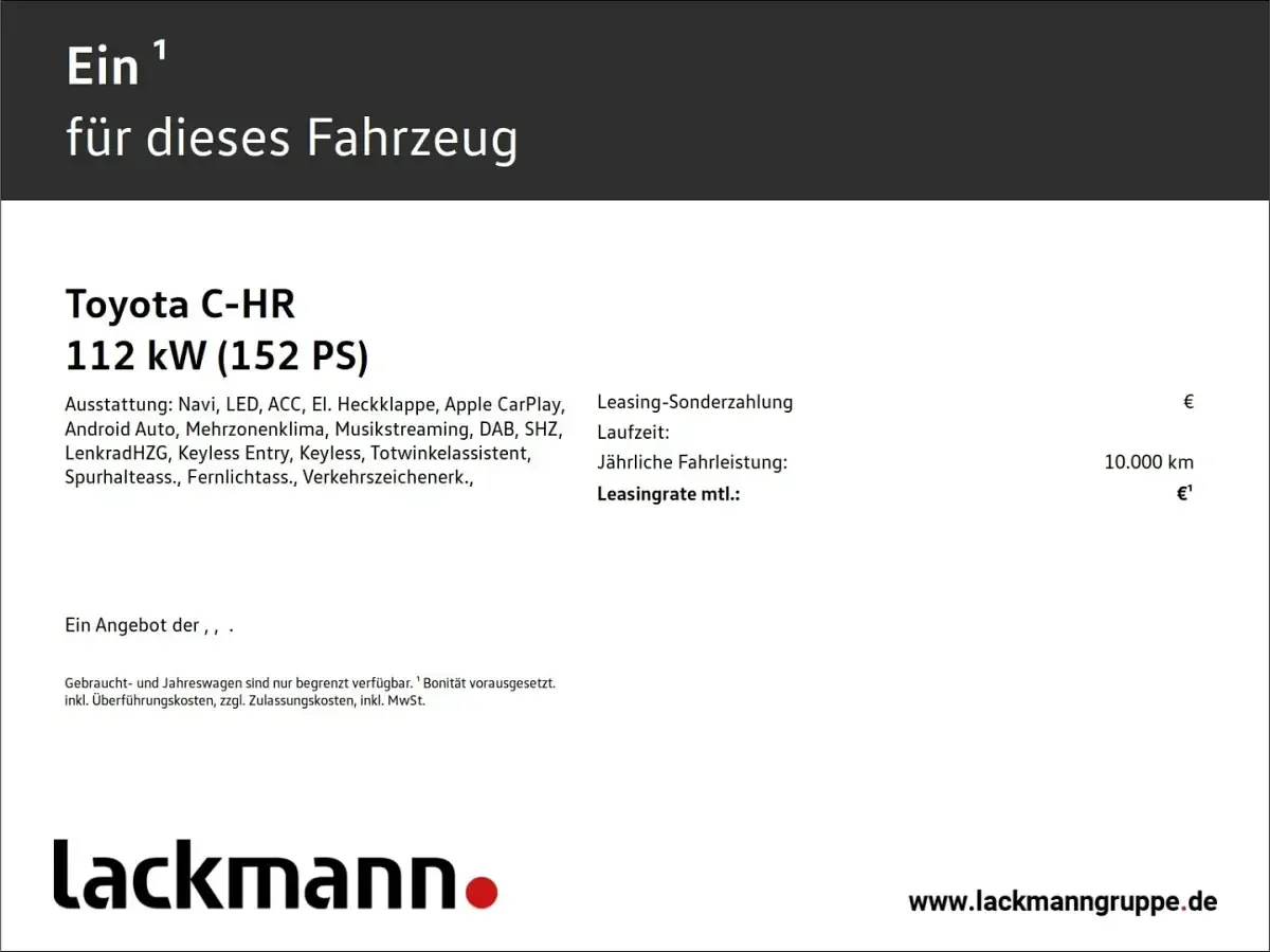 Neu Toyota C-HR 223 PS (164 kW) 2025 Grün SUV