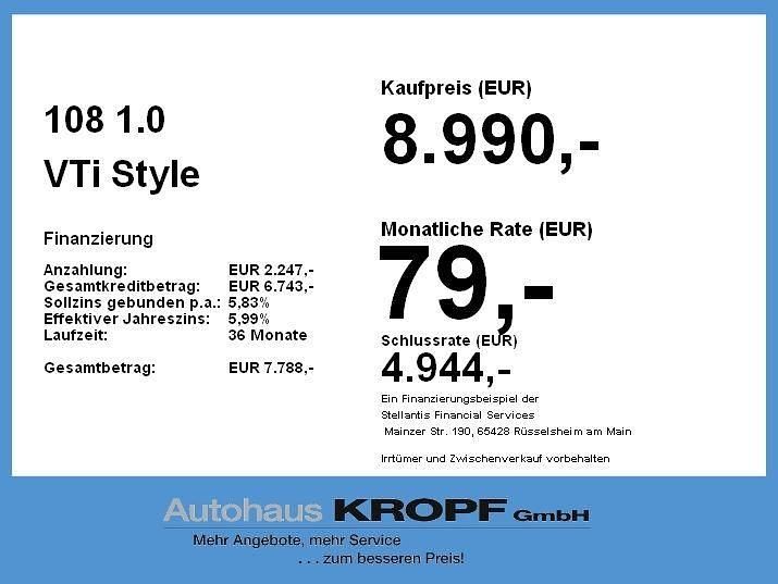 Gebraucht Peugeot 108 Style 72 PS (52 kW) 2019 Zu lackieren weiss 068/deckend Limousine