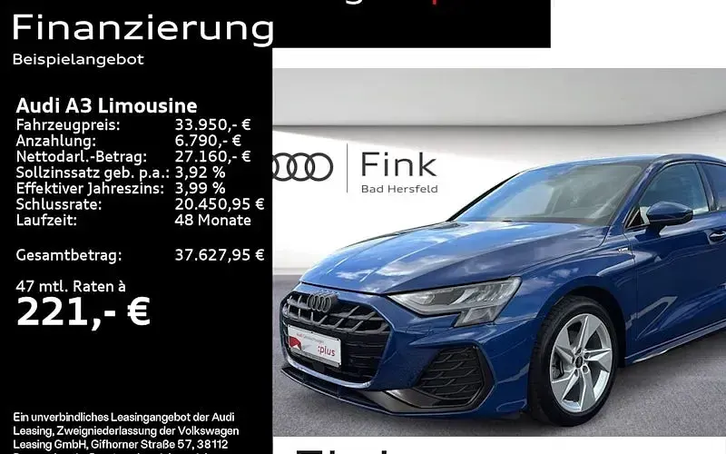 Gebraucht Audi A3 S-Line 150 PS (110 kW) 2025 Limousine