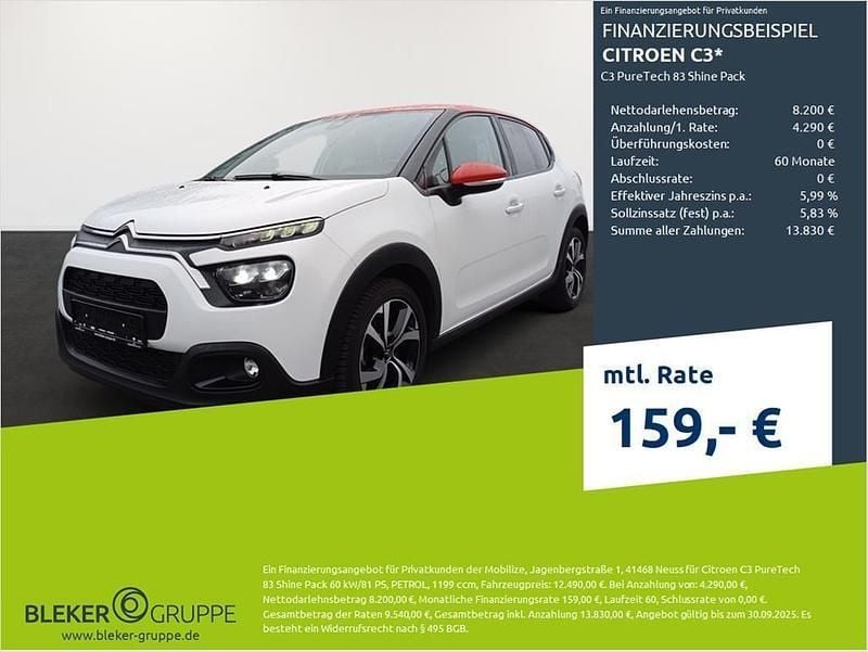 Weiß Gebraucht 2022 Citroën C3 PureTech Kleinwagen | 12.490 € (Guter Preis) - Bild 1/3