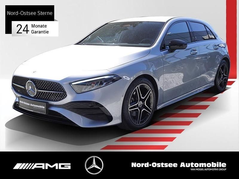 Metalliclack hightechsilber Gebraucht 2024 Mercedes A200 AMG Limousine | 30.290 € (Guter Preis) - Bild 1/4
