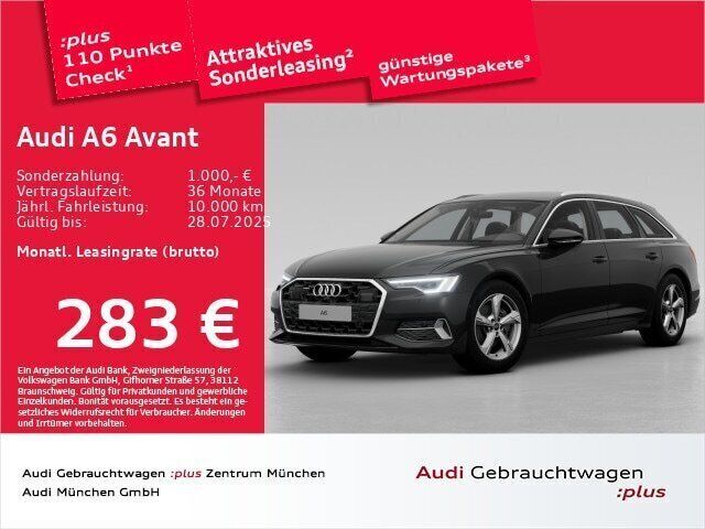 Mythosschwarz metallic Gebraucht 2024 Audi A6 Advanced Kombi | 49.663 € (Teuer) - Bild 1/2