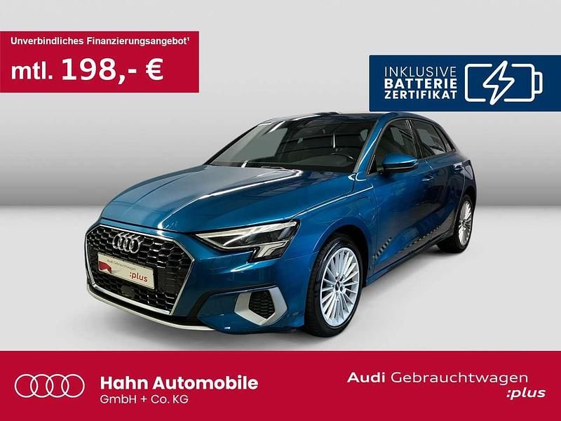 Atollblau metallic Gebraucht 2022 Audi A3 e-tron Advanced Kleinwagen | 24.760 € (Fairer Preis) - Bild 1/3