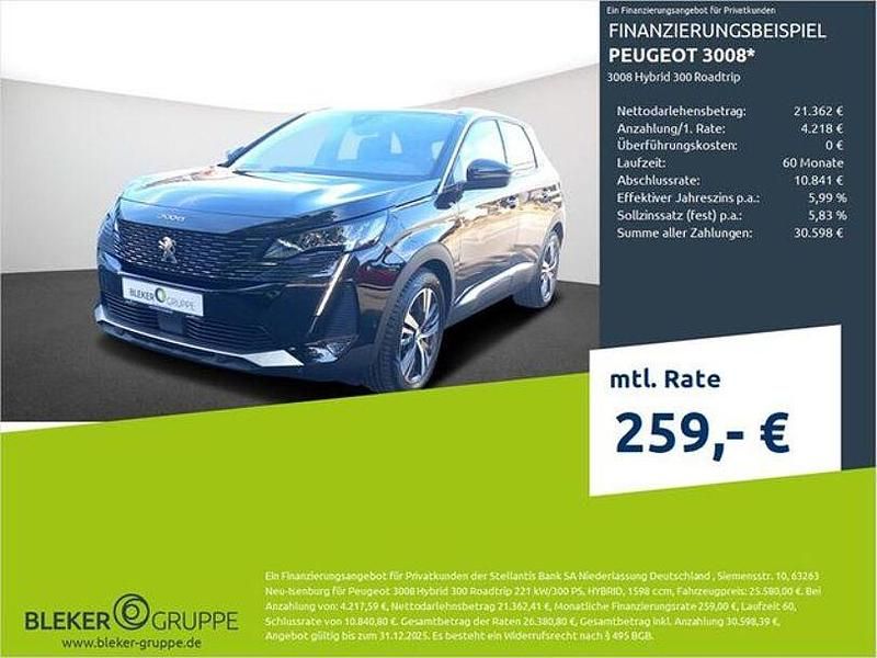 Lackierung schwarz perla nera/metallic klarlack Gebraucht 2021 Peugeot 3008 SUV | 24.480 € (Superpreis) - Bild 1/3