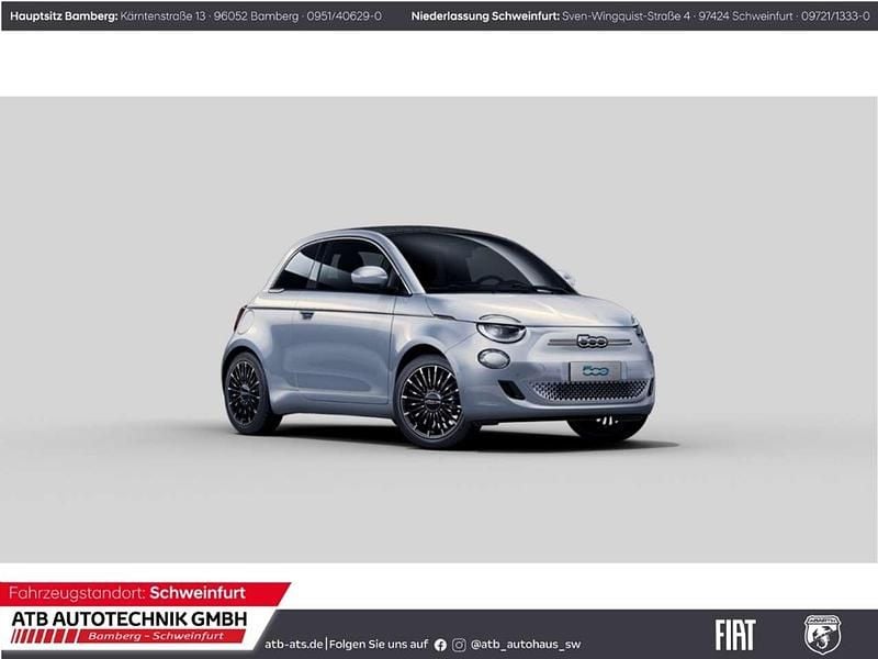 Celestian blue Neu 2025 Fiat 500e La Prima Cabrio | 31.890 € (Superpreis) - Bild 1/4