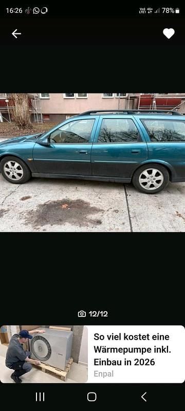 Gebraucht Opel Vectra 101 PS (74 kW) 2001 Blau Kombi