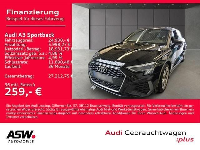 Mythosschwarz metallic Gebraucht 2022 Audi A3 Sportback e-tron S-Line Kleinwagen | 24.930 € (Fairer Preis) - Bild 1/1