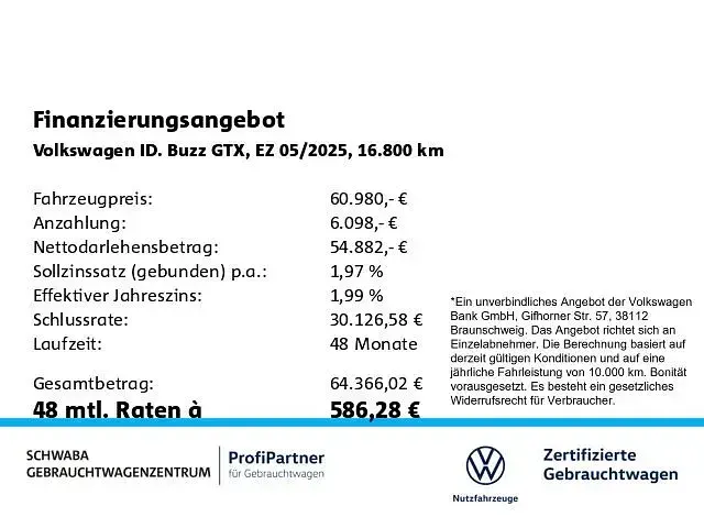 Gebraucht VW ID. Buzz GTX 250 kW (340 PS) 2025 Kirschrot Van / Kleinbus