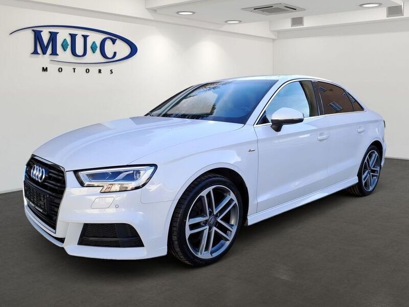 Gletscherweiß metallic Gebraucht 2019 Audi A3 S-Line Limousine | 19.480 € (Superpreis) - Bild 1/4