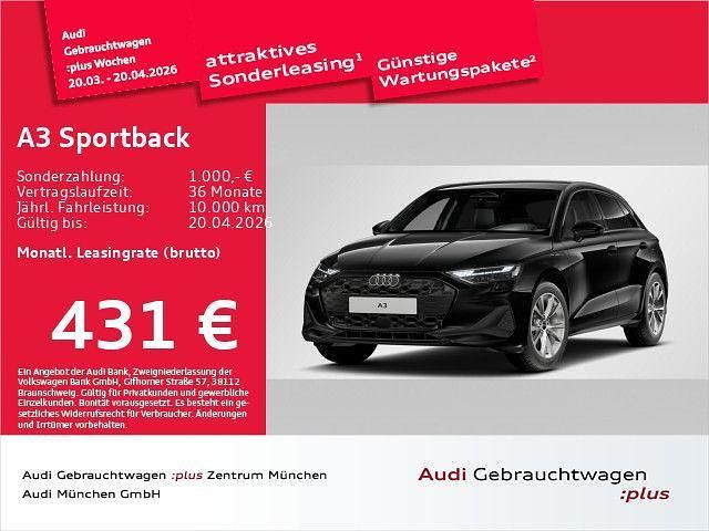 Neu Audi A3 Performance 204 PS (150 kW) 2025 Mythosschwarz metallic Limousine