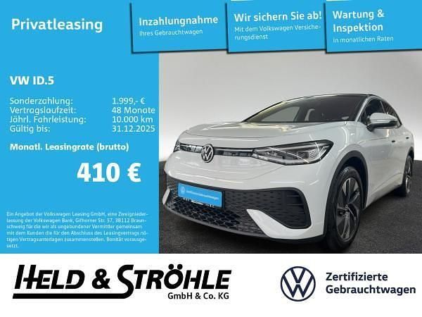 Weiß (gletscherweiß metallic) Gebraucht 2025 VW ID.5 Pro SUV | 41.261 € - Bild 1/3