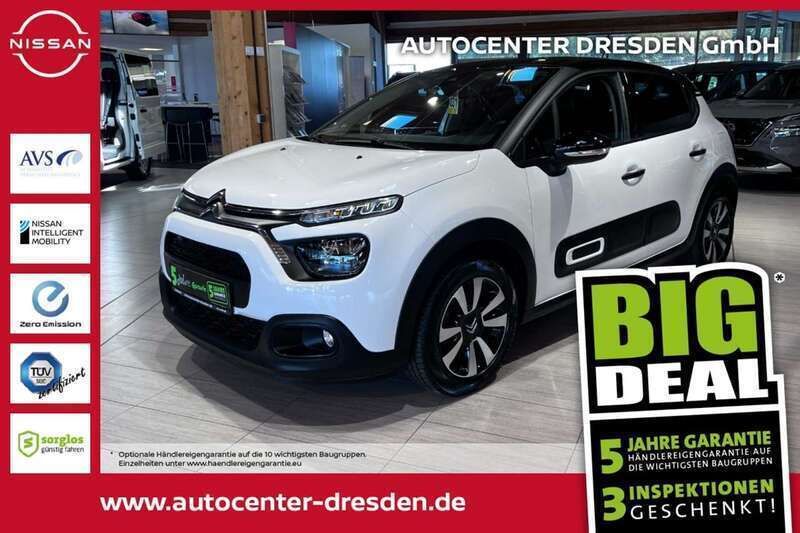 Weiß Gebraucht 2022 Citroën C3 PureTech Kleinwagen | 13.980 € (Guter Preis) - Bild 1/4