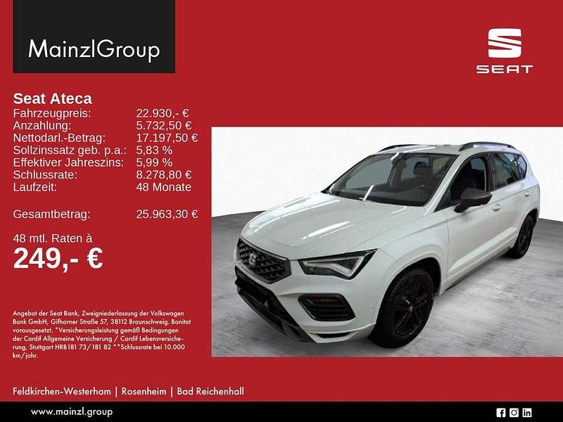 Gebraucht Seat Ateca FR 150 PS (110 kW) 2022 Nevada weiß metallic (metallic) SUV