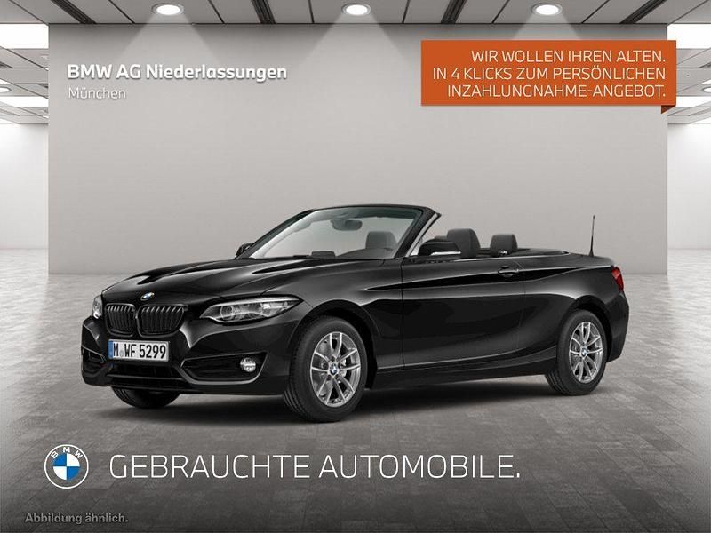 Schwarz Gebraucht 2021 BMW 220 Sport Line Cabrio | 31.980 € (Fairer Preis) - Bild 1/4
