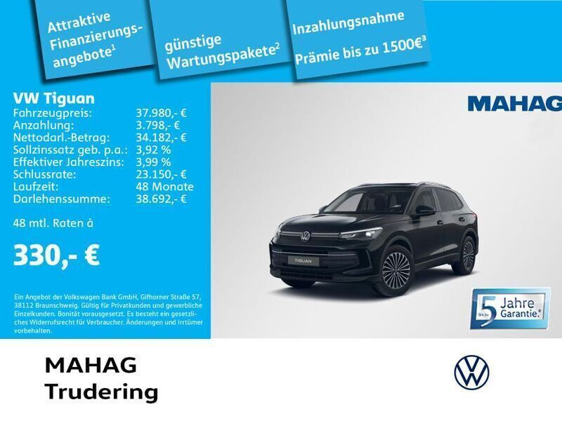 Schwarz Gebraucht 2024 VW Tiguan Life SUV | 37.980 € (Teuer) - Bild 1/2