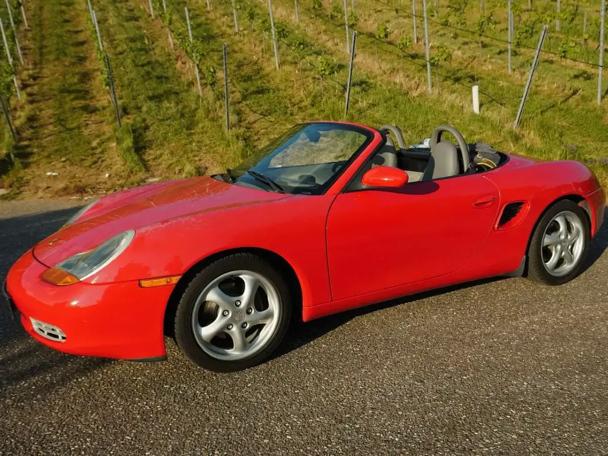 Brugt Porsche Boxster 220 HK (161 kW) 2000 Rød Cabriolet