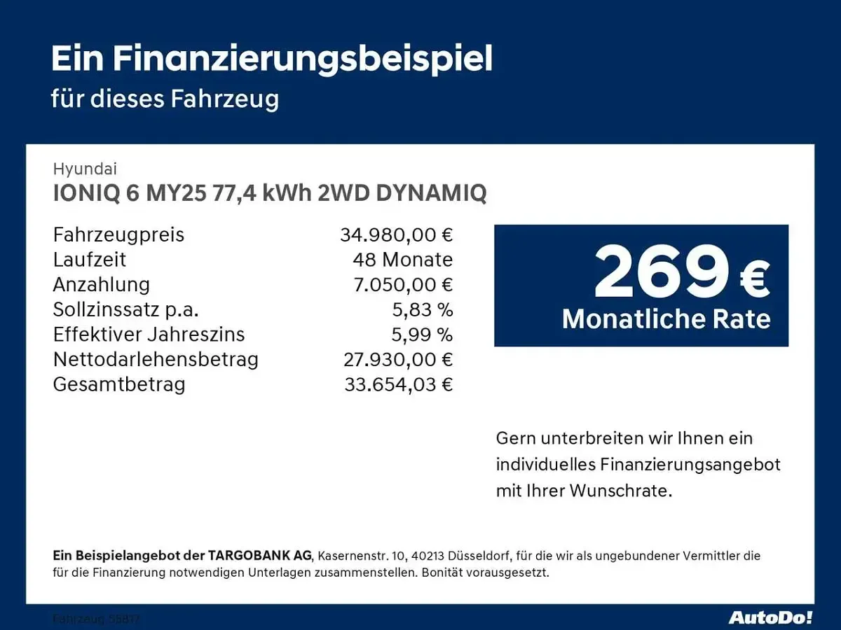 Gebraucht Hyundai Ioniq 6 Dynamiq 167 kW (228 PS) 2025 Abyss black pearl Limousine