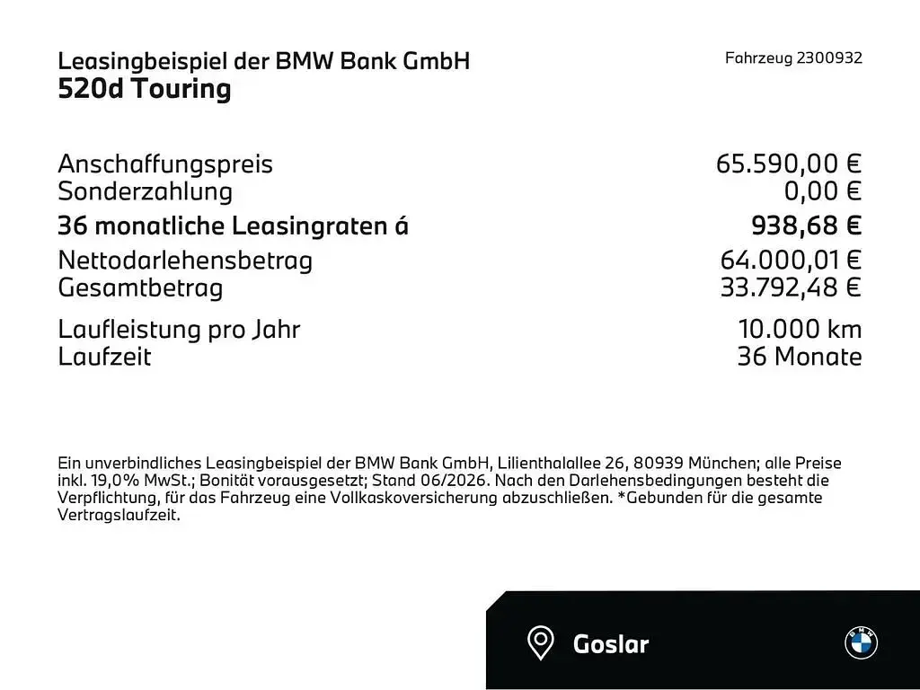 Gebraucht BMW 520 Comfort Edition 197 PS (144 kW) 2025 Black sapphire (schwarz) Kombi