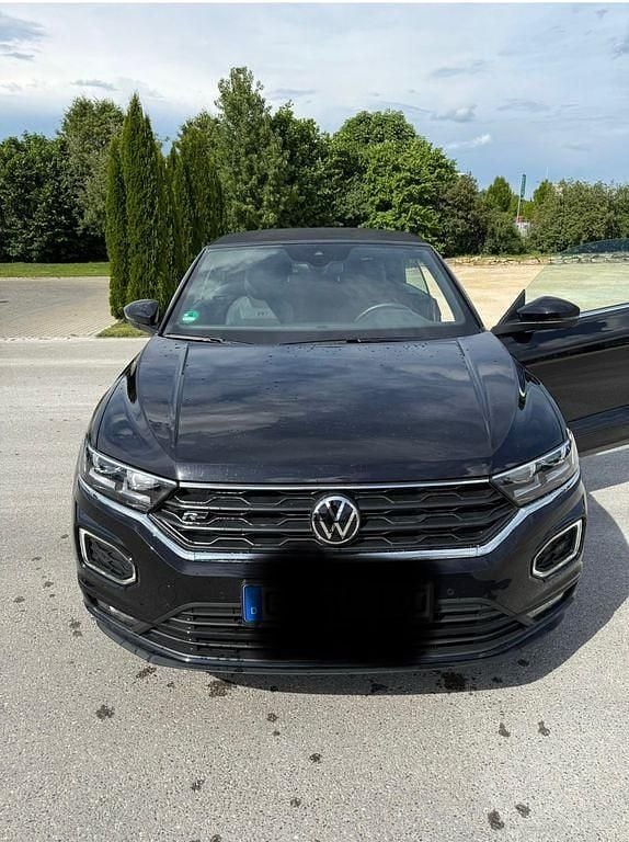Schwarz Gebraucht 2022 VW T-Roc Cabriolet R-line Cabrio | 29.000 € (Guter Preis) - Bild 1/4