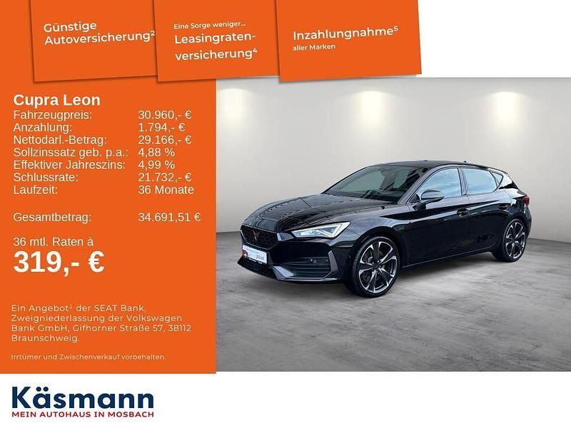 Mitternachtsschwarz (metallic) Gebraucht 2024 Cupra Leon VZ Limousine | 30.960 € (Fairer Preis) - Bild 1/4