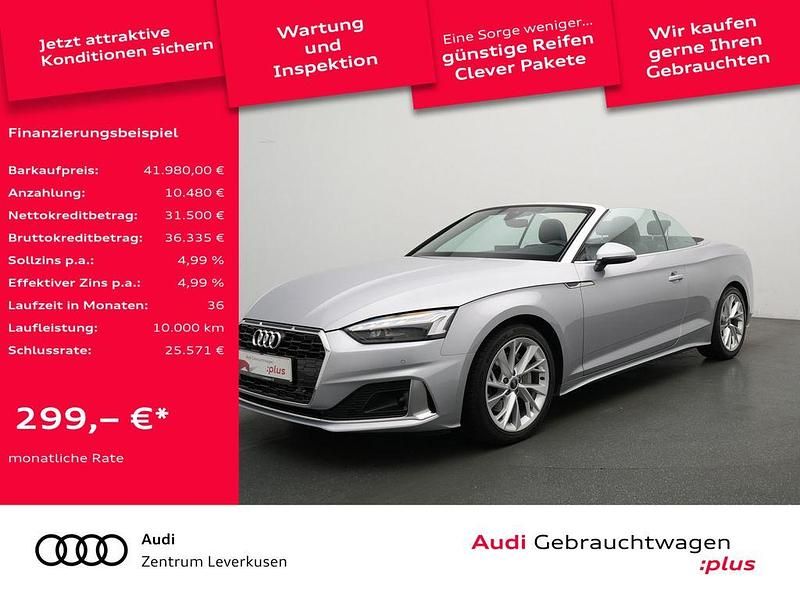 Florettsilber Gebraucht 2024 Audi A5 Cabriolet Advanced Cabrio | 41.980 € (Superpreis) - Bild 1/4