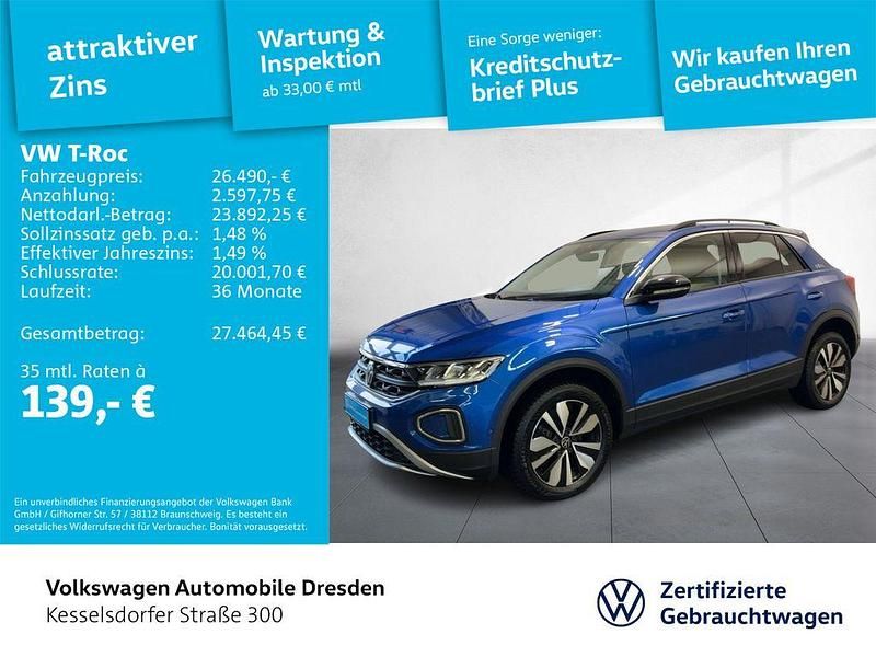 Gebraucht VW T-Roc Goal 150 PS (110 kW) 2024 Blau SUV
