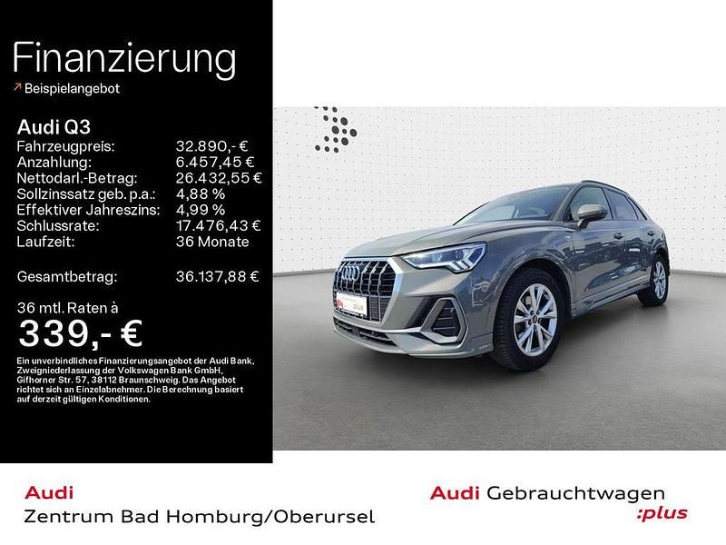 Grau Gebraucht 2022 Audi Q3 S-Line SUV | 32.890 € (Etwas zu teuer) - Bild 1/4