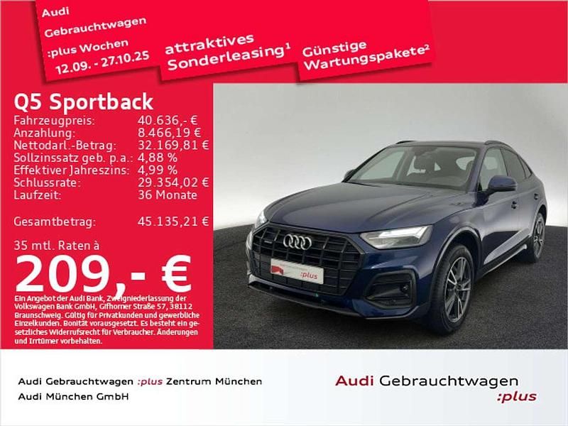 Navarrablau metallic Gebraucht 2022 Audi Q5 Advanced SUV | 40.636 € (Fairer Preis) - Bild 1/2