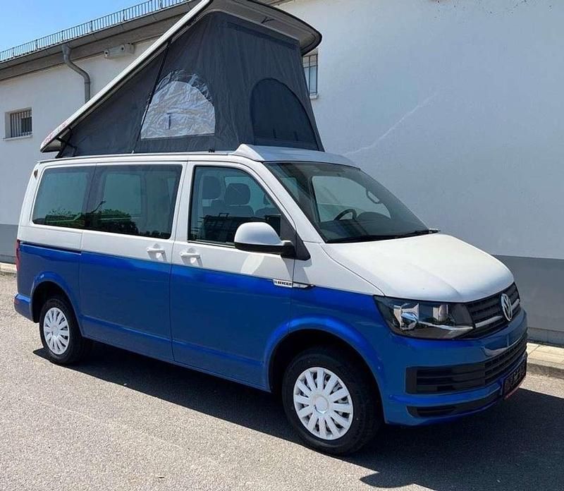 Gebraucht VW T6.1 California 150 PS (110 kW) 2019 Weißblau bicolor folierung Van