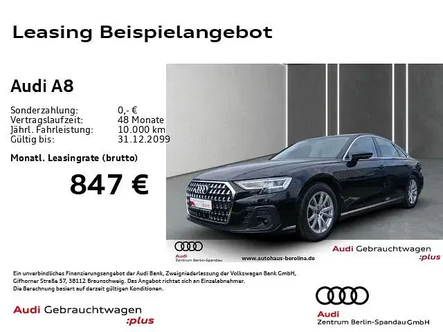 Używany Audi A8 Ambiente 286 KM (210 kW) 2024 Czarny Sedan/Limuzyna