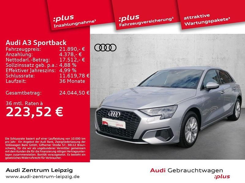 Silber Gebraucht 2022 Audi A3 Sportback e-tron Ambiente Kleinwagen | 21.890 € (Superpreis) - Bild 1/3